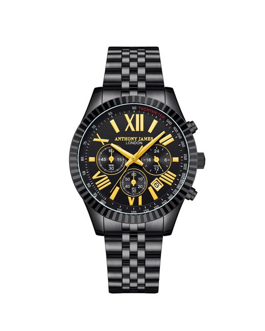 Anthony James Metallic Hand Assembled Limited Edition Chrono Sports for men