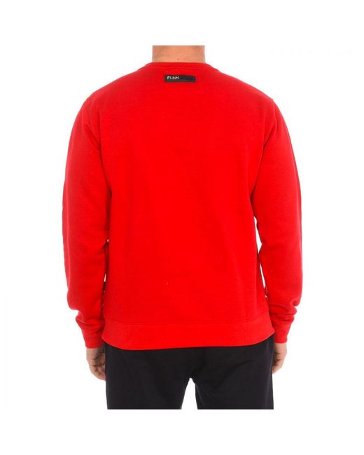 Philipp Plein Fipsg603 Sweatshirt Met Lange Mouwen En Ronde Hals in het Red voor heren