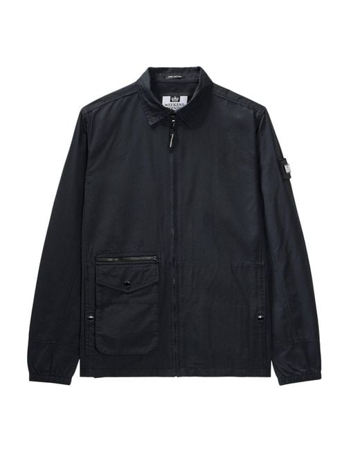 Weekend Offender Vinnie Pocket Overshirt (zwart) in het Black voor heren
