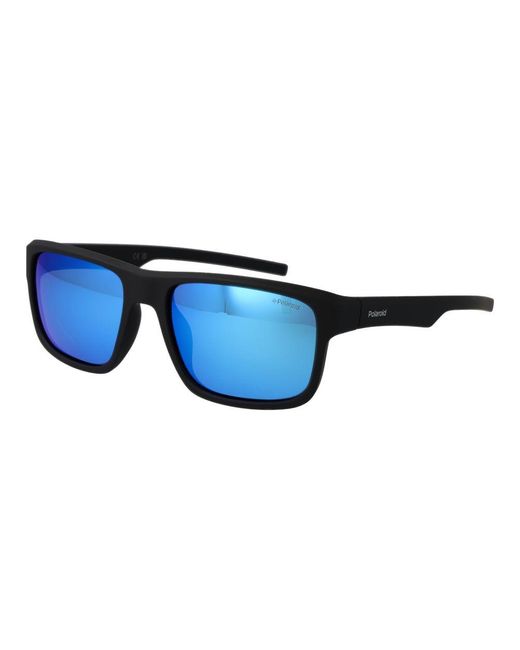 Polaroid Blue Black Plastic Sunglasses for men
