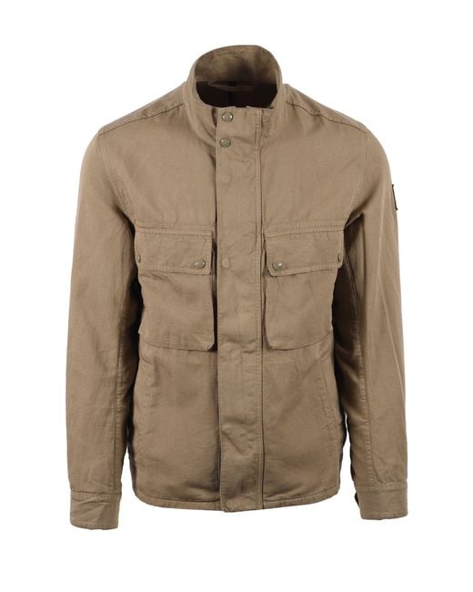 Belstaff Brown Hayfield Jacket Fatigue Cotton for men