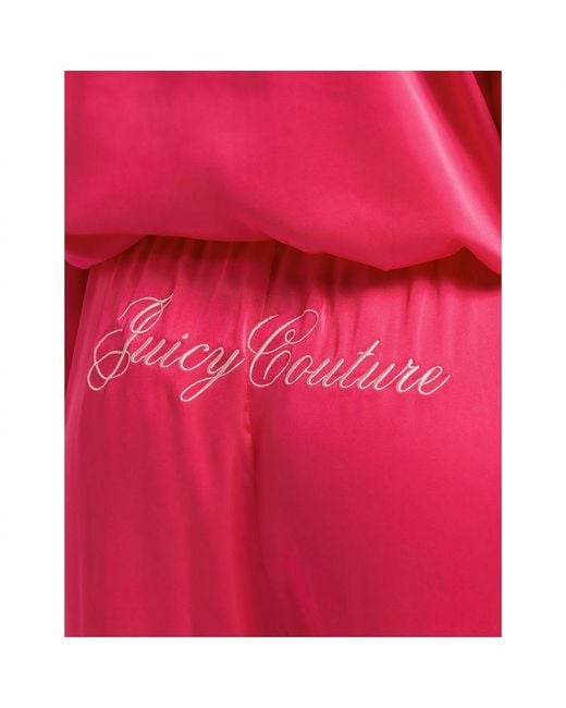 Juicy Couture Red Womenss Satin Pyjama Trousers