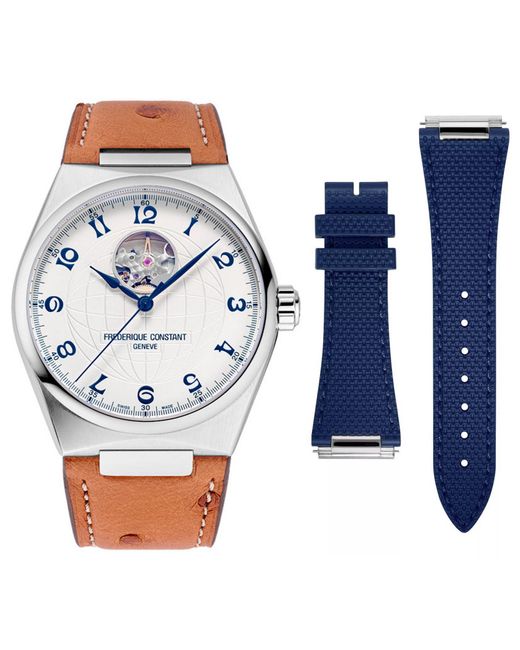 Frederique Constant Blue Frédérique Highlife Heart Beat Watch Fc-310An4Nh6 Leather for men