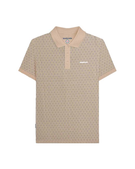 Lambretta Natural Geometric Circle Big & Tall Polo Shirt Cotton for men