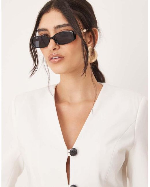 Aware Natural V Neck Fitted Blazer Co-Ord