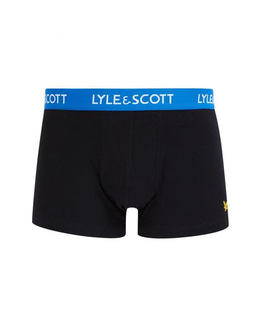 Lyle & Scott 3-pack Barclay Trunk Voor in het Blue voor heren