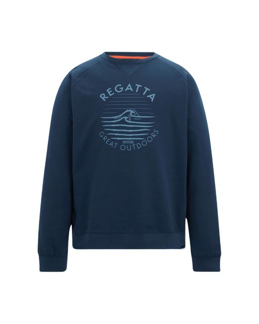 Regatta Blue Nithsdale Wave Sweatshirt for men