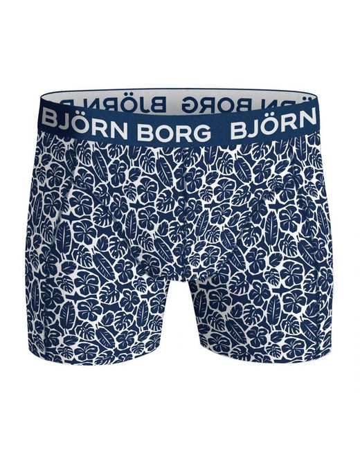 Björn Borg Blue Björn - 3 Pairs Cotton Rich Comfort Stretch Fit Boxer Shorts Mix for men