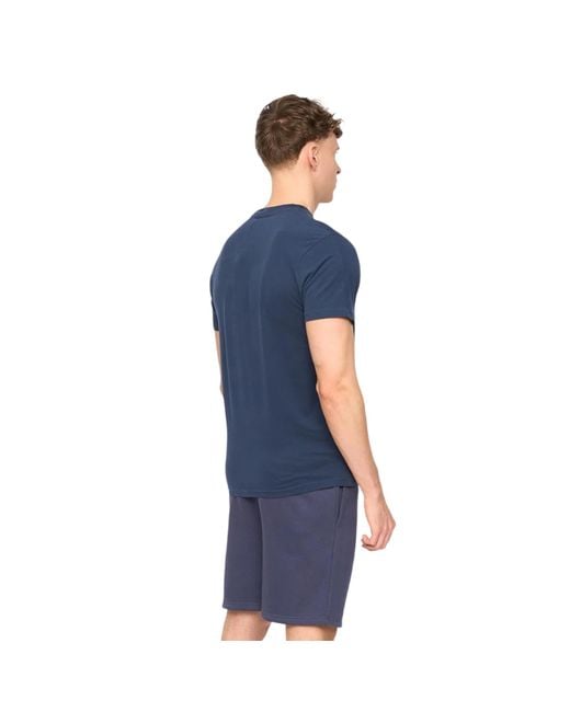 Duck and Cover Blue Randolph Logo Casual T-Shirt Cotton for men