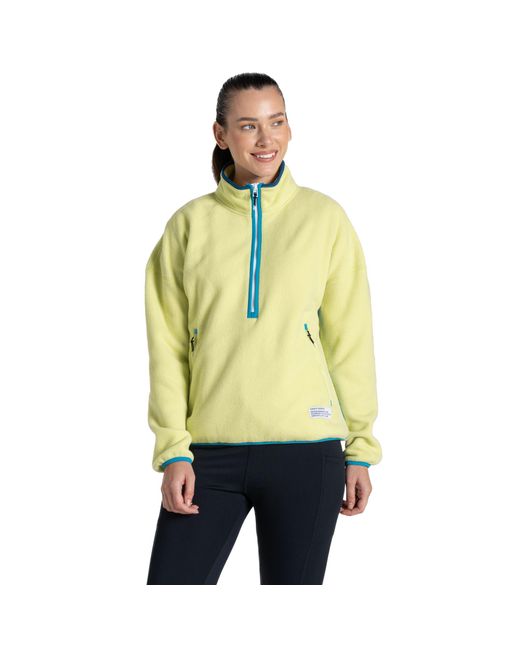 Craghoppers Green Ladies Co2 Renu Technology Half Zip Fleece Top (Key Lime)
