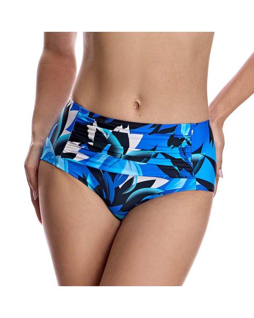 Ory Blue High Waisted Bikini Bottom W250459