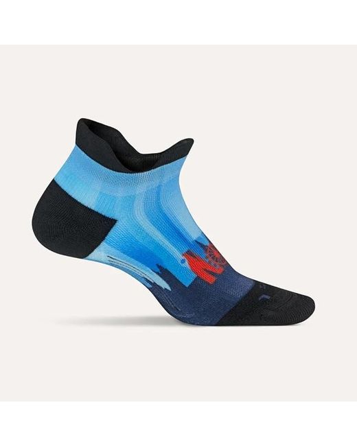 FEETURES SOCKS Blue Elite Light Cushion No Show Tab London 25
