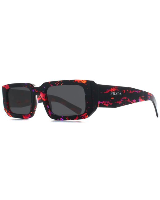Prada Black Rectangle Abstract Dark Pr06Ys