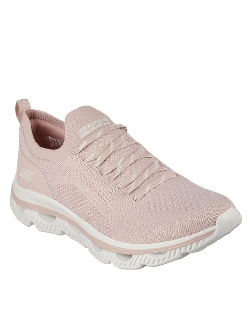 Skechers Pink Waves Slip On Trainers
