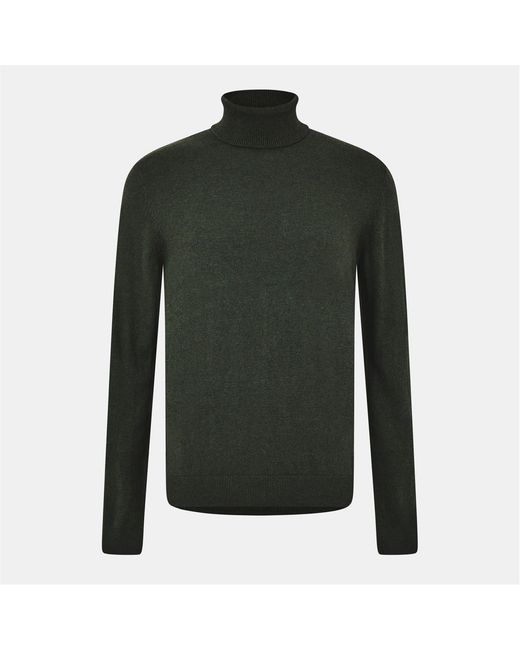 Jack & Jones Green And Turtleneck Regular Fit Sweater for men