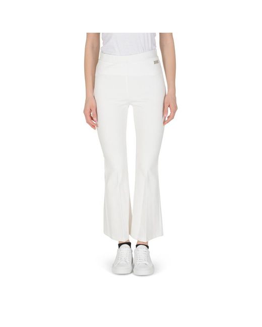 Versace 19.69 Abbigliamento Sportivo White 19V69 Trousers Zeppellin Fabric