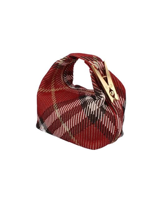 Burberry Red Mini Peg Duffle Bag