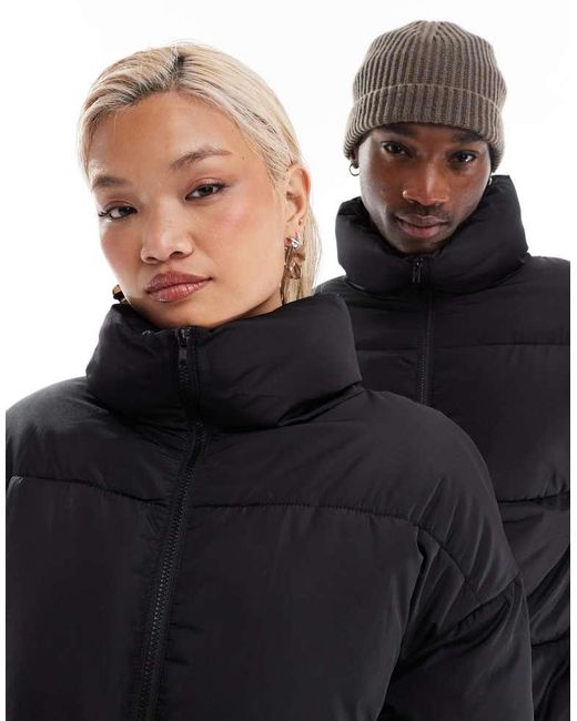 Collusion Black Unisex Puffer Jacket