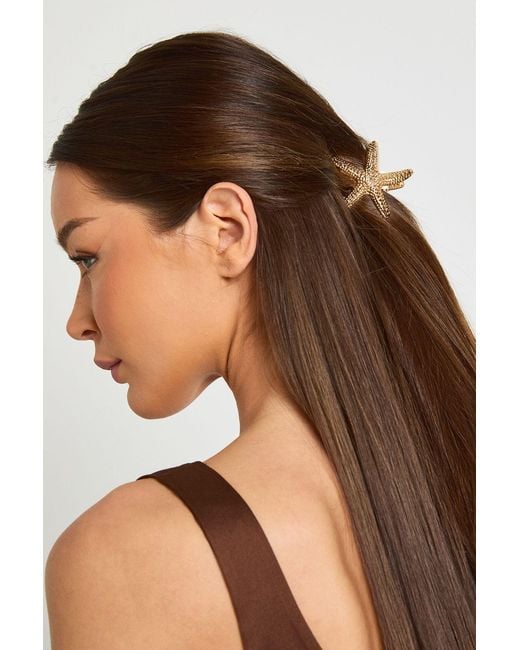 Boohoo Metallic Ocean Shell Hair Claw Clips 2 Pack