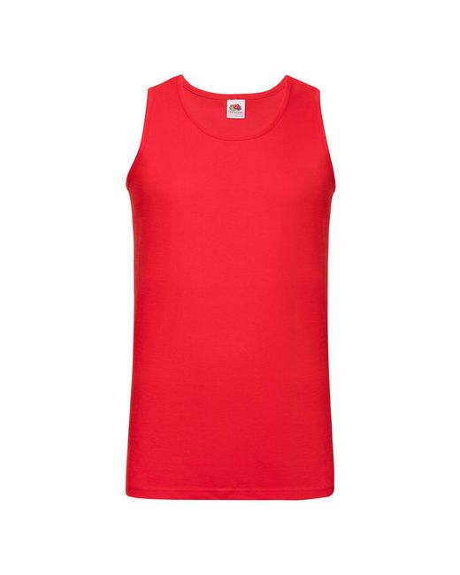 Fruit Of The Loom Red Adult Valueweight Athletic Tank Top Cotton
