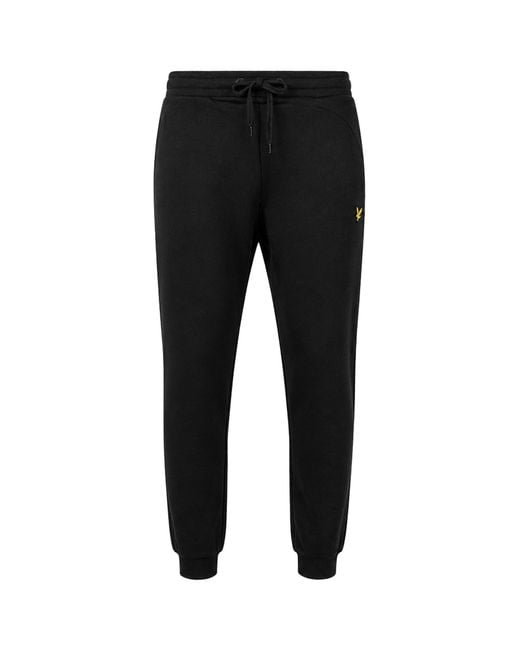 Lyle & Scott Black Slim Fit Track Pants for men