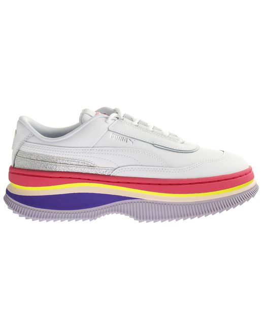 PUMA White Deva 90's Pop Trainers