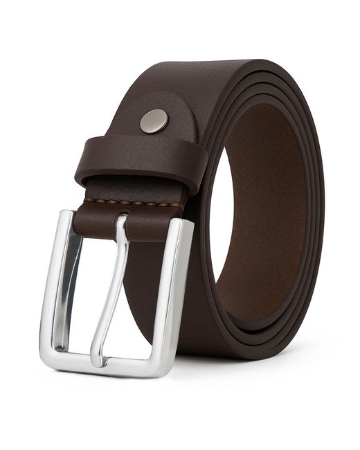 Woodland Leathers Brown Leather Belts, Genuine Belt 1.25" Width for men