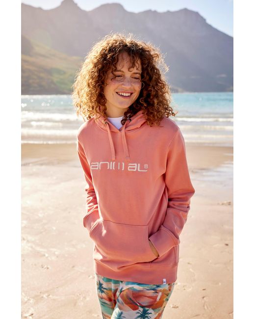 Mountain Warehouse Pink 'Maya' Hoodie With Front Pocket Breathable Cosy Pullover Cotton