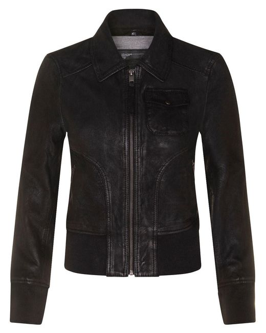 Infinity Leather Black Ma-1 Varsity Jacket-Ann Arbor
