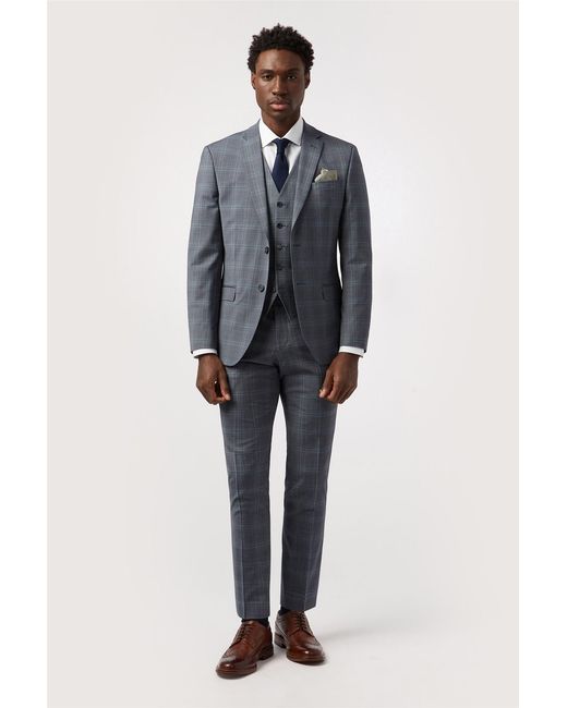 Alexandre Silver Label Blue Single Breasted Long Sleeve Two Button Tailored Suit Jacket for men