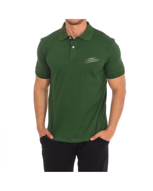 Philipp Plein Green Pips504 Short-Sleeved Polo Shirt for men