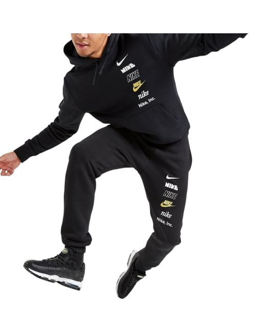 Nike Black Tracksuit Club Bb Stacked Pullover Fleece Hoodie Winter for men