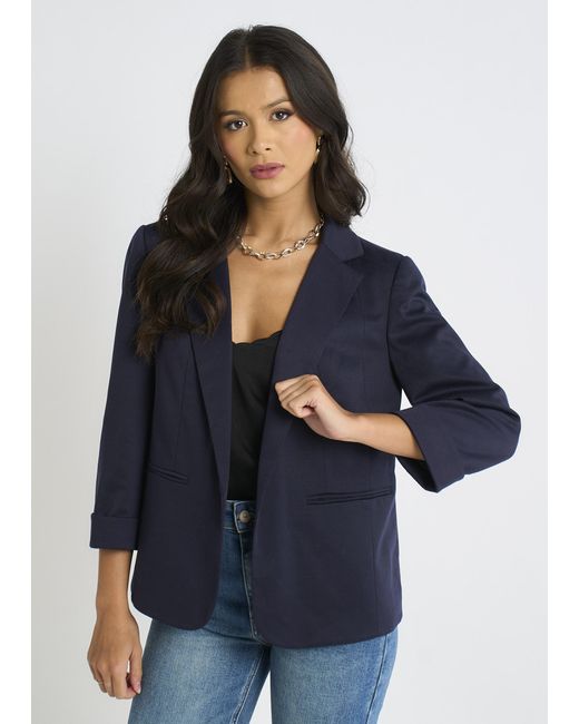 Gini London Blue Ponte Edge To Jacket