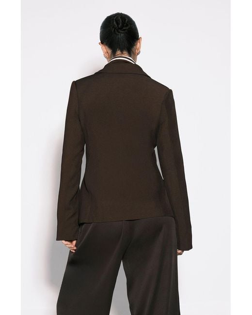 Boohoo Black Wrap Asymmetric Blazer