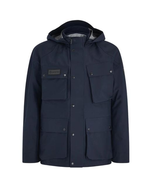 Belstaff Blue Techmaster Dark Ink Waterproof Jacket for men