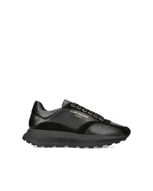 Kurt Geiger Black Leather Gaspar Sneakers for men