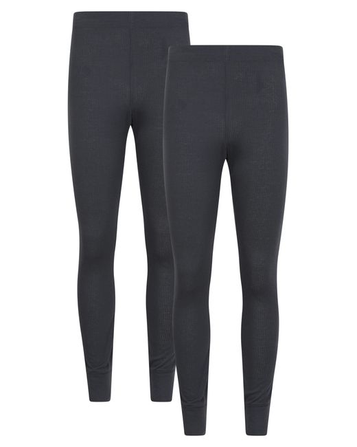 Mountain Warehouse Gray 'Talus' Base Layer Pants Isotherm Quick Dry Breathable Gym Trousers for men