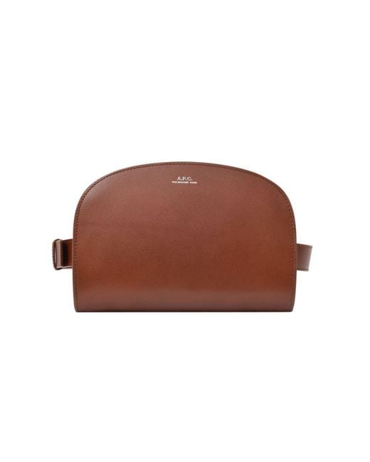 A.P.C. Brown Demi-Lune Belt Bag