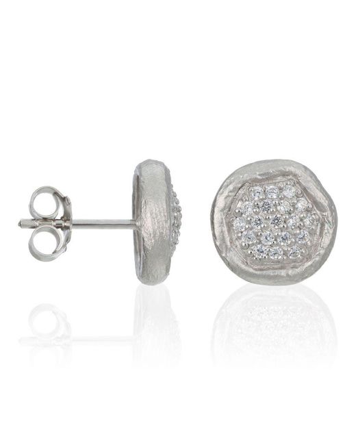 Orphelia Metallic 925 Sterling Stud Earrings