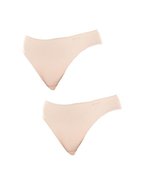 Janira Pack-2 Vrouwen Slip Met Hoge Taille 1031892 in het White