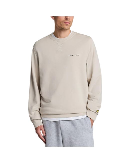 Lyle & Scott Gray Sweatshirt Loopback Jumper for men