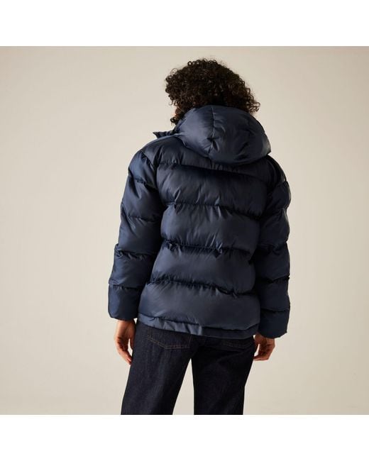 Regatta Blue Orla Kiely Oversized Warm Winter Padded Jacket Coat