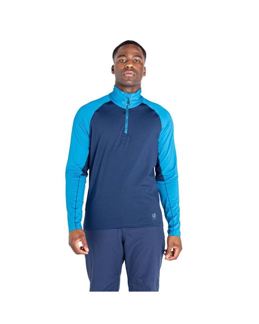 Dare 2b Blue Fuser Core Stretch Half Zip Thermal Top (Nightfall/Dark Methyl) for men