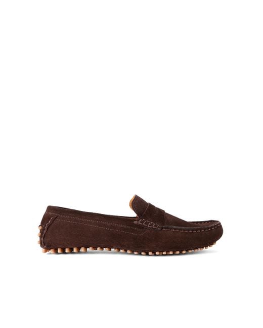 KG by Kurt Geiger Brown Suede Rocky Loafers for men