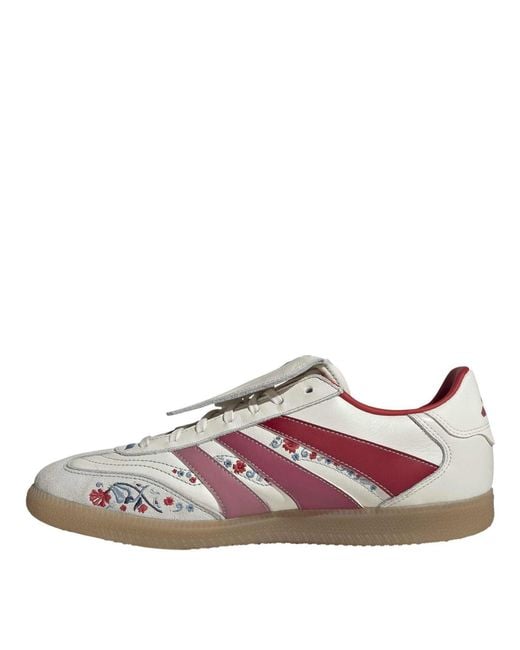 Adidas Pink Predator Freestyle Floral Lace Up Road Shoes for men
