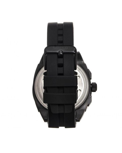 Shield Black Sonar Chronograph Strap Watch W/Date for men