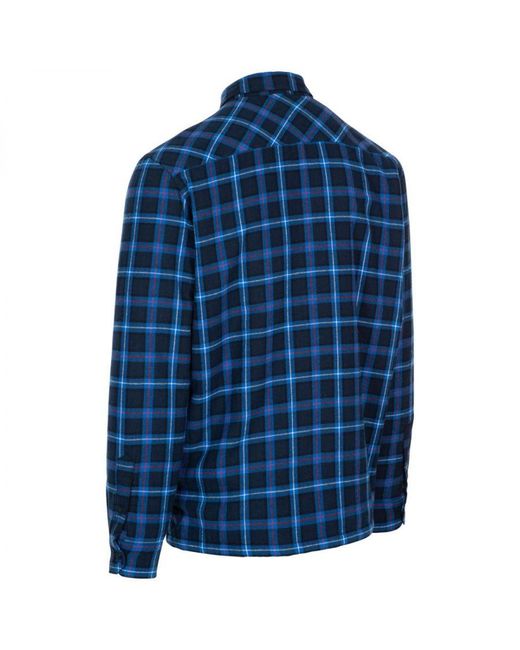 Trespass Blue Rapeseed Check Shirt (Dark) Cotton for men