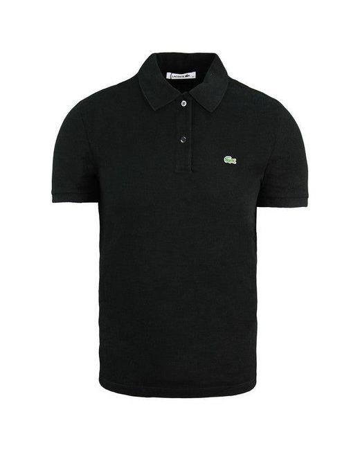 Lacoste Black Short Sleeve Cotton Polo Shirt Pf6958 031