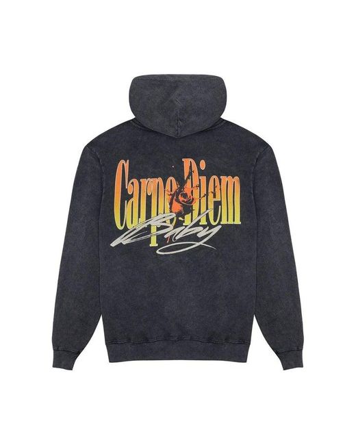 Criminal Damage Blue Carpe Diem Hoodie for men