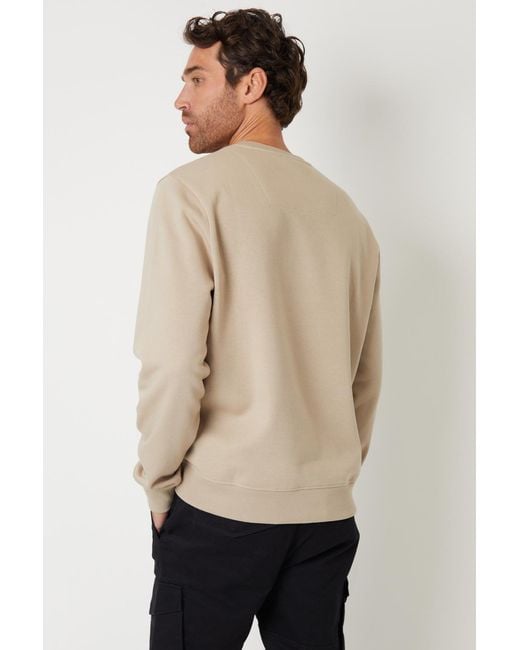 Threadbare Natural Crew Neck Sweatshirt for men